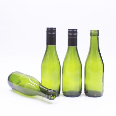 China 187ml Small Beverage Glass Wine Bottles Red Wine Glass Bottle With Cap Wholesale for sale