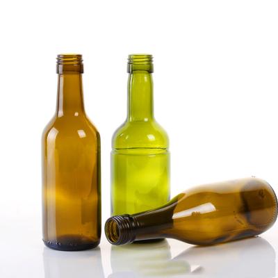 China Wholesale Beverage Wine Bottle 187ml Small Glass Wine Bottles With Aluminum Cap for sale