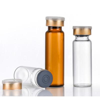 China Hot Selling Cheap Custom Clear Hardness Amber Medicine Bottle Glass Injection for sale