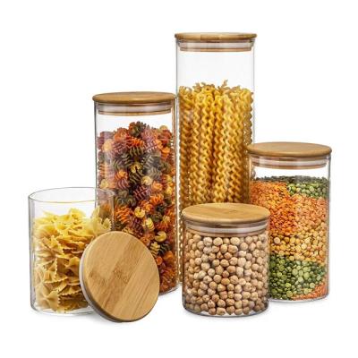 China Hardness Fine Quality Kitchen Food Storage Jars Glass Airtight Containers for sale