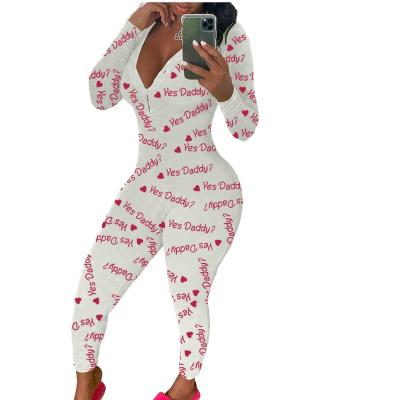 China 2021 QUICK DRY long sleeve bodycon jumpsuit fall v neck popular sexy deep jumpsuits for women for sale