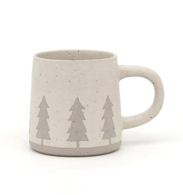 China 2020 Sustainable Handmade Christmas Coffee Mug Ceramic Stoneware Mug Gift Ceramic Mug With 3D Silk Print for sale