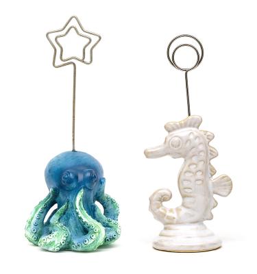 China Eco-friendly Marine Organism 3D Octopus Animal Shaped Ring Holder Desktop Note Folder Postcard Desktop Vertical Ornaments for sale