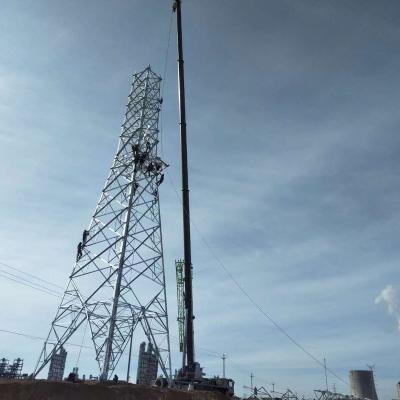 China Linear Electric Steel Grid Antenna Tower Electric Grid Transmission Base Station Single-circuit Electric Tower for sale