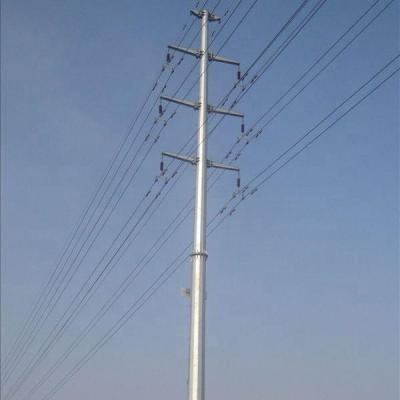 China Power transmission or distribution Chinese High Quality Power Transmission Tower Electrical Steel Tower straight monopole tower steel pole for transmission line for sale