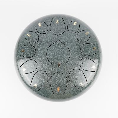 China Carbon steel factory offer the small size design 12 inch (30cm) 13 tongue celadon skein main drum C embalmed drum steel tongue drum for sale