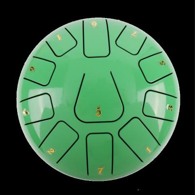 China Carbon Steel Factory Supply The Small Size Design 8 Inch (20cm) Tongue 11 Summer Drum G Green Main Embalmed Drum Skein Steel Tongue Drum for sale