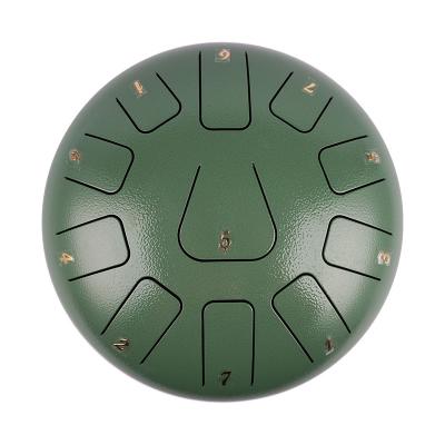 China Carbon Steel Factory Supply The Small Size Design 8 Inch (20cm) 11 Tongue Fruit Green Skein Drum G Main Embalmed Drum Steel Tongue Drum for sale