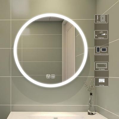 China Decorative Touch Switch LED New Product Illuminated Round Mirrors Bathroom Decoration Mirror for sale