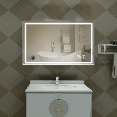 China High Quality 60x80cm Smart Bathroom Mirror Refection LED Magnifying Rectangular Mirror for sale