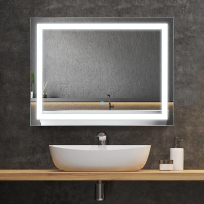 China Bathroom Touch Sensor Smart Mirror Furniture Wall Magnifying Led Mirror Led Light Bathroom Mirror for sale