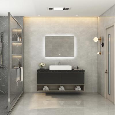 China Customized Magnifying Hotel Bathroom Mirror Led Bathroom Mirror With Anti-fog Device for sale