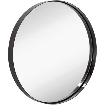 China Round Customizable Aluminum Frame/Stainless Steel Minimalist Style Around Toilet Room Wall Mounted Bathroom Decorative Vanity Mirror for sale