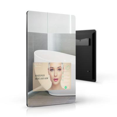 China Smart Magnifying Touch Screen Mirror Android WiFi TV Magic Mirror With Advertising Machine Display for sale