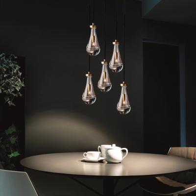 China Modern Luxury Pure Copper Modern Pendant Ceiling Drop Lights Crystal Chandeliers for sale