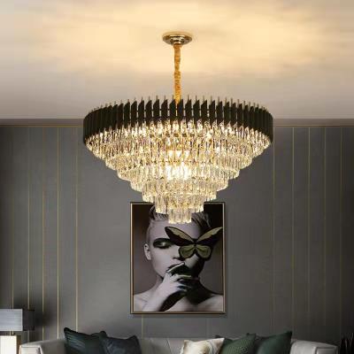 China Modern Chandeliers and Gold Lights Metal Rim Luxury Black Chandelier Ceiling Pendant Gold Doctor Who Crystal Chandelier k9 for sale