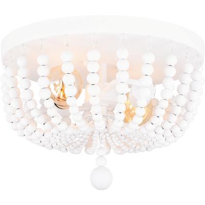 China Modern Hallway Bedroom Bathroom Embedded Ceiling Lamp White Farmhouse Pearl Ceiling Lampntrance Wooden Ceiling Lamp Chandelier for sale