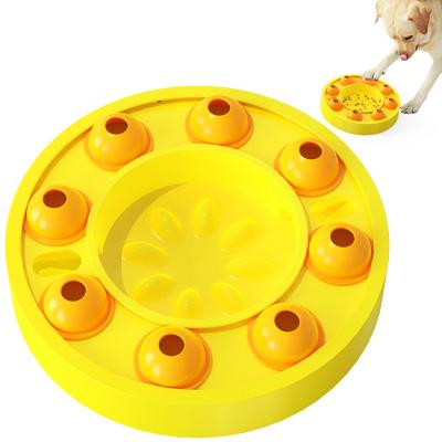 China Round Stocked Dog Toy Consuming Benefits Wisdom Training Dog Toy Slow Bowl for sale