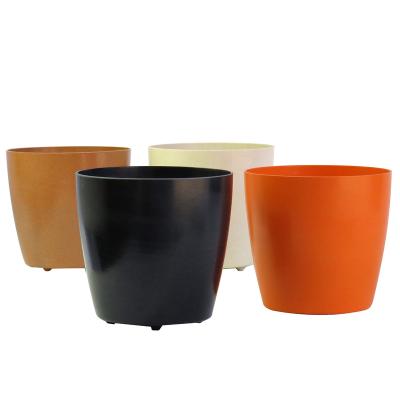 China New minimalist simple bamboo fiber biodegradable flowerpot household thickened large green radish pot for sale