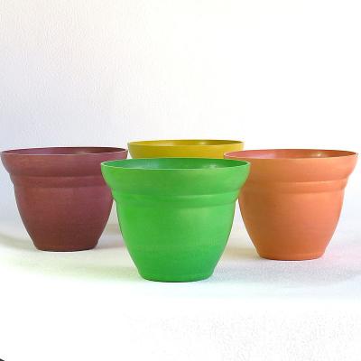 China Simple and creative desktop bamboo fiber degradable flower pot minimalist flower pot for sale