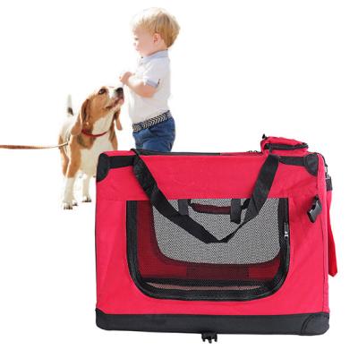 China Outdoor Dog Carrier Bag Oxford Cloth Viable Travel Mesh Breathable Pet Carrier Portable for sale