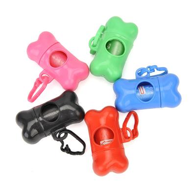 China 2022 Viable Hot Selling Bone Shape Pet Waster Bag Dispenser Dog Poop Bag Holder With Poop Pet Bag for sale