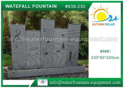 China Music Waterfall Cast Stone Garden Fountains For Indoor / Outdoor Use 230 * 60 * 200cm for sale