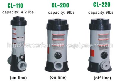 China Plastic Chlorine Feeder Automatic Pool Dosing Systems For Chemicals Grey Color for sale