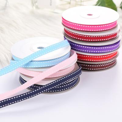 China China Factory Sustainable Custom 1 cm Yarn Jumper Grosgrain Ribbon Solid Color Grosgrain Ribbon for sale