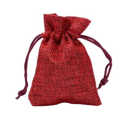 China Burlap Hemp Recyclable Durable Canvas Drawstring Bag In Stock for sale