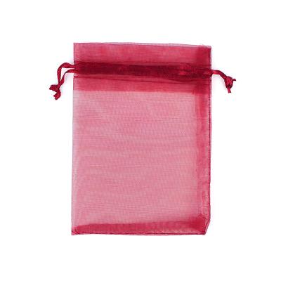 China 8*12 Recyclable Inches Organza Drawstring Gift Bags, 20*30cm Solid Color Organza Pouch, 100 PCS for sale