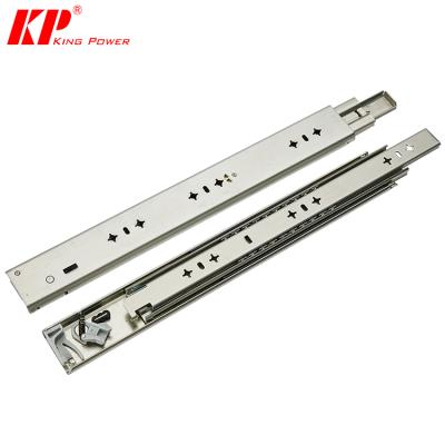 China 1053-SN Hardware Cabinet Part Zinc Plating Ball Bearing Heavy Duty Self Closing Telescopic Slide for sale