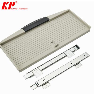 China Keyboard Tray With Slide K188-2 Factory Supply Zinc Plating Ball Bearing Slide Telescopic Keyboard Tray With Slide for sale