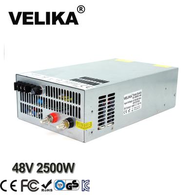 China Adjustable led cctv lamp power supply 48v 52a power supply with good quality 2500w power supply for sale