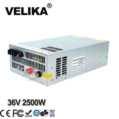 China Adjustable led cctv lamp power supply 36v 69.5a power supply with good quality 2500w power supply for sale