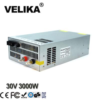 China CCTV Lamp Power Supply 3000w 3000w 30v 100a DC Switch Mode Power Supply Industrial Led Driver 3KW For CCTV for sale