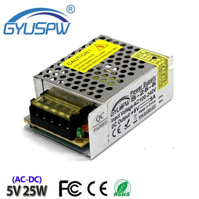 China LED Strip Light Power Supply DC5V 25W Single Output Adjustable Led Power Supply Driver Transformer 100-240V AC To DC 5V SMPS For Led Display Light CNC for sale