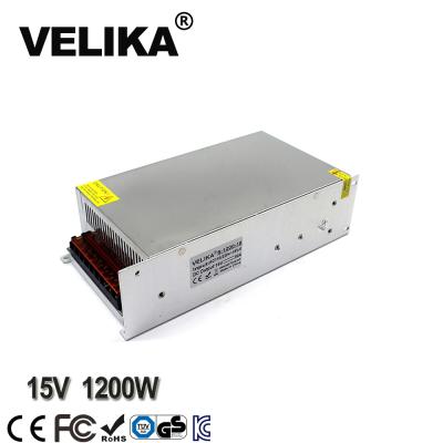 China Led CCTV Lamp Power Supply 15V Voltage 80A 1200W Power Supply Adjustable Changing Driver For Industrial Equipment for sale