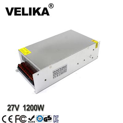 China DC27V SMPS CCTV Lamp Power Supply DC 27V 44.4A 1200W Transformers 220V 110V Single Output AC Led For Light CNC Router Motor of LEDs for sale