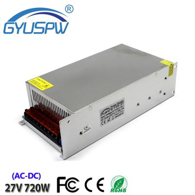 China LED Power Supply DC27V SMPS Light Weight Universal Transformer 220V 110V DC 27V 26.7A 720W Changing AC For LED Light Machinery Steps CCTV CNC for sale