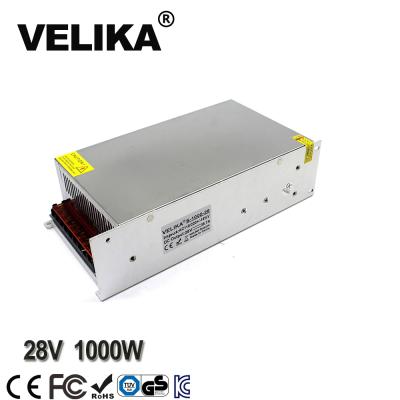 China CCTV Lamp Power Supply 1000W 35.7A DC 28V Led Source Power Adjustable Changeover Adapter Input Voltage AC110V/220V For Engraver Machine Tool for sale