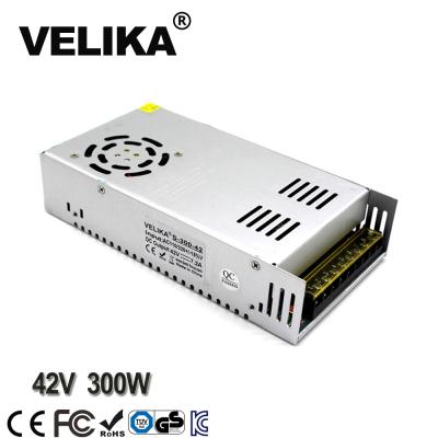 China Led CCTV Lamp Power Supply Velika Power Supply DC42V 7.1A 300W Transformer 110V 220V AC to DC Power Adapter for CCTV Printer 3D CNC Machine DIY LED for sale