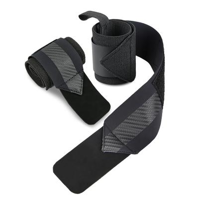 China Double Layer Unisex Protective Gym Bodybuilding Weightlifting Cross Fit Elastic Wrist Wraps Straps Support Thumb Loop Men Women Men for sale