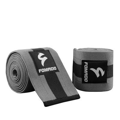 China Amazon OEM Unisex Heavy Duty Fitness Weightlifting Knee Wraps Powerlifting for sale