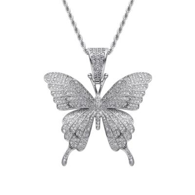 China Butterfly 2021 Hip Hop Jewelry Bling 14k Gold Plating Young Hiphop Seller Diamond Jewelery Online Pendants for sale