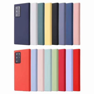 China Real Liquid Silicone Protective Phone Cover Case For Samsung Note 20 Ultra Back Cover Official Microfiber Inner Phone Cases For iPhone 12 Huawei Xiaomi for sale