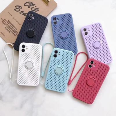 China 2 in 1 Heat Dissipation Case For iPhone 11 12 Pro Se Max 2020 Phone Dropshipping Mobie Shell 7 Plus 7 Xr Case With Shockproof Strap for sale