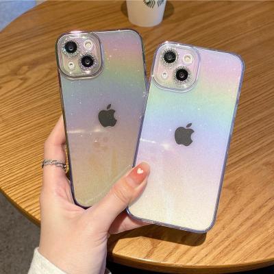 China Shockproof Gradient Glitter Colorful Case For iPhone 11 12 13 pro Beautiful Lady Soft TPU Max Cover iPhone13 Phone Case For iPhone 12 pro for sale