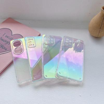 China Shockproof Gradient Colorful Transparent Clear Hard PC Phone Case For Samsung Galaxy S22 Ultra S21 S20 Plus A52 A12 A02s Custom Phone Case for sale