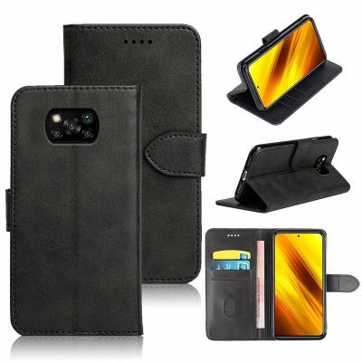 China Business/NFC M3 F2 Flip Wallet Case For Poco X3 Pro Vintage Factory Leather Cover With Card Slots Quickstand Mobile Phone Accessories Case for sale